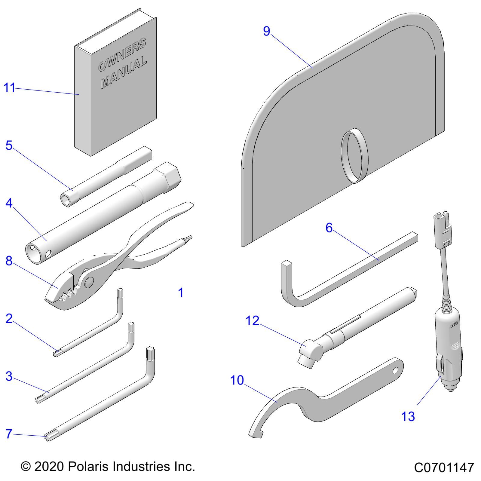 REFERENCES MANUEL DE LUTILISATEUR ET KIT OUTILS POUR RZR TRAIL S 1000 EPS EUTRACTOR 2022