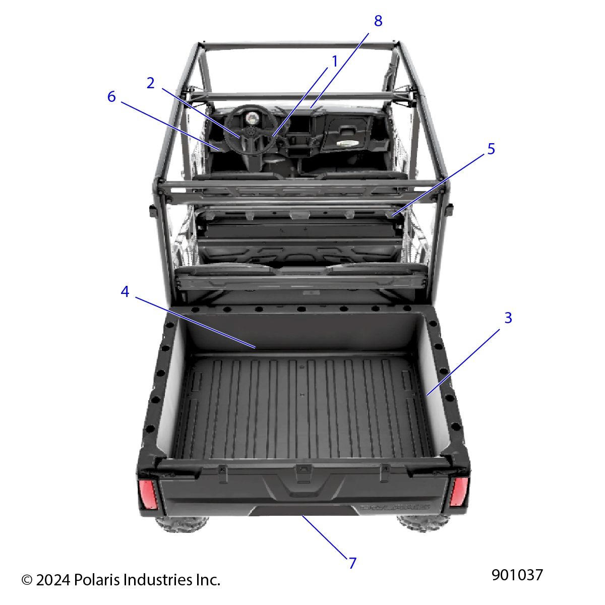 CARROSSERIE AUTOCOLLANTS GENERAL POUR RANGER 570 CREW 2025
