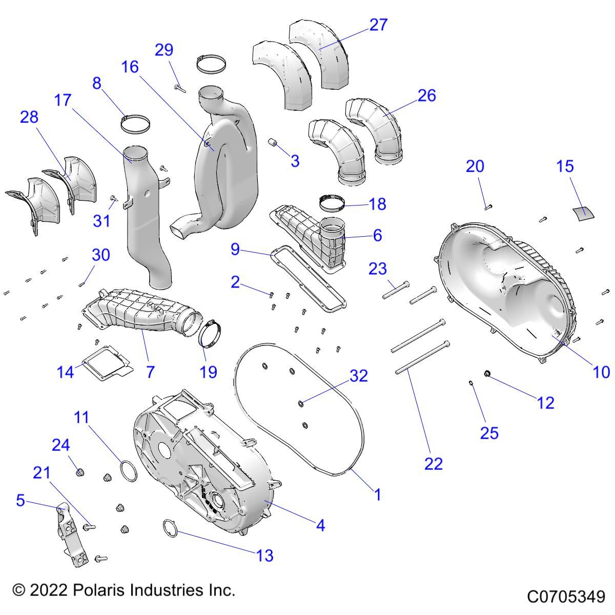 TRANSMISSION CARTER DEMBRAYAGE POUR RANGER CREW XP 1000 HIGH LIFTER 2022