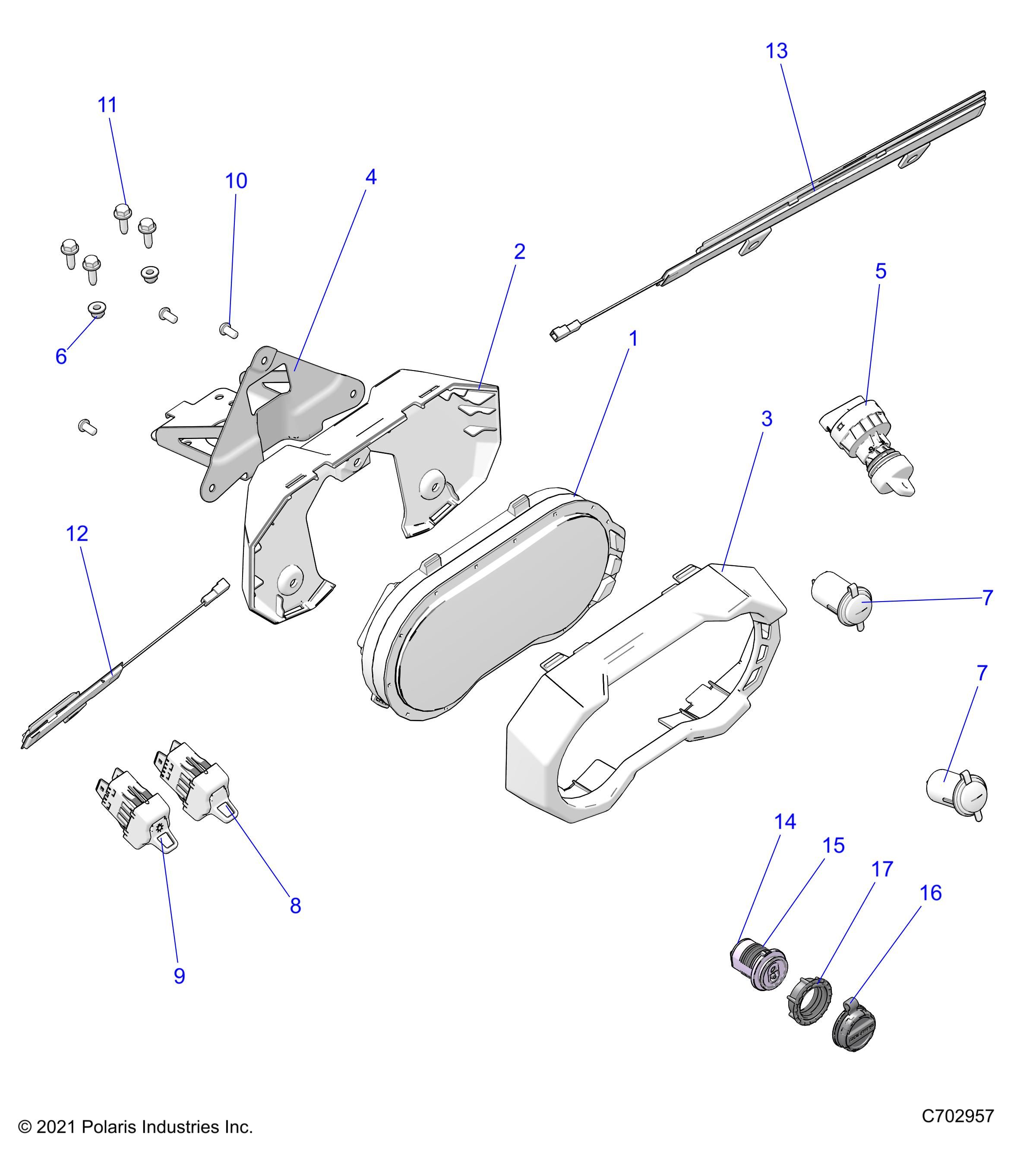 ELECTRIQUE INSTRUMENTS DU TABLEAU DE BORDS ET CONTROLEURS POUR RZR TURBO R 4 PREMIUM RC R01 2023