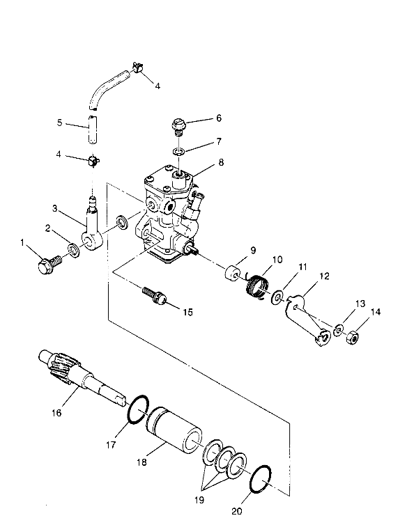 CARROSSERIE ASSEMBLAGE POMPE A HUILE POUR 300 2X4 1995