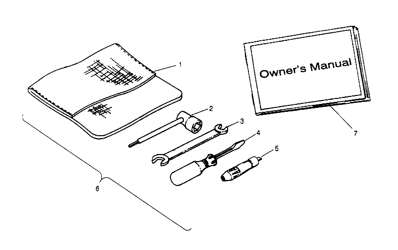 REFERENCES TROUSSE A OUTILS POUR 400L 2X4 1995