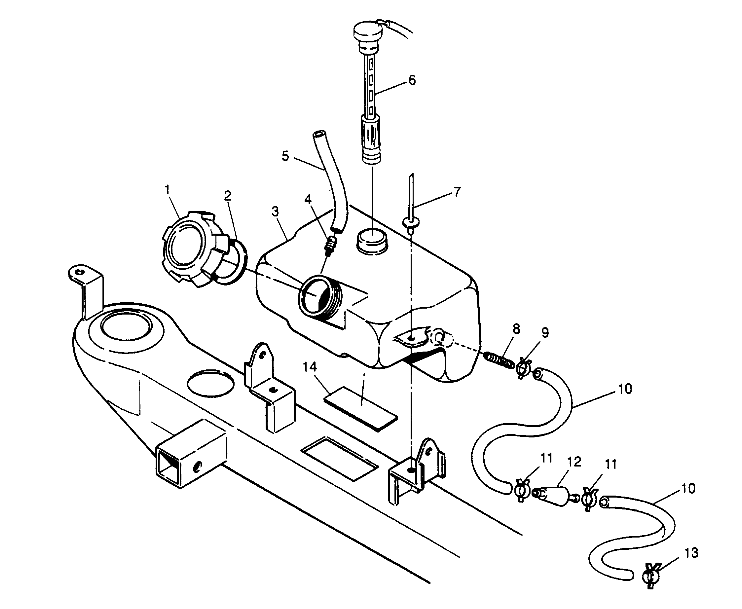 CARROSSERIE RESERVOIR DHUILE POUR SPORT 400L 1995