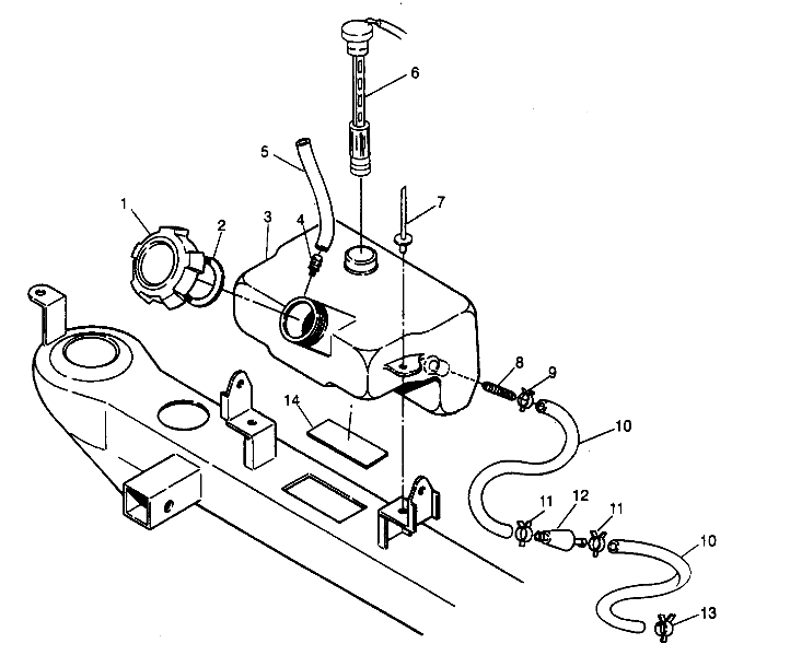 CARROSSERIE RESERVOIR DHUILE POUR 300 4X4 1995