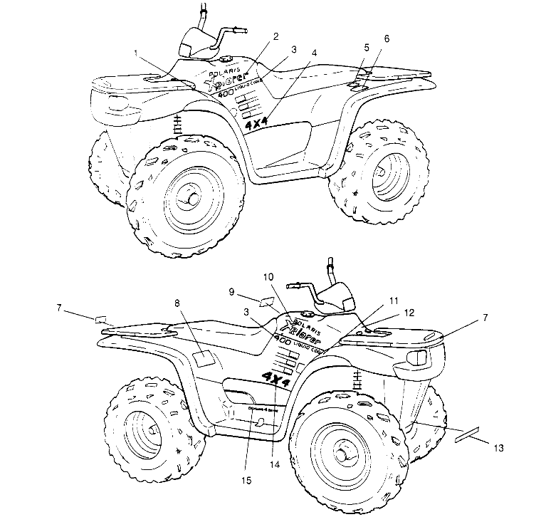 CARROSSERIE AUTOCOLLANTS POUR XPLORER 1995