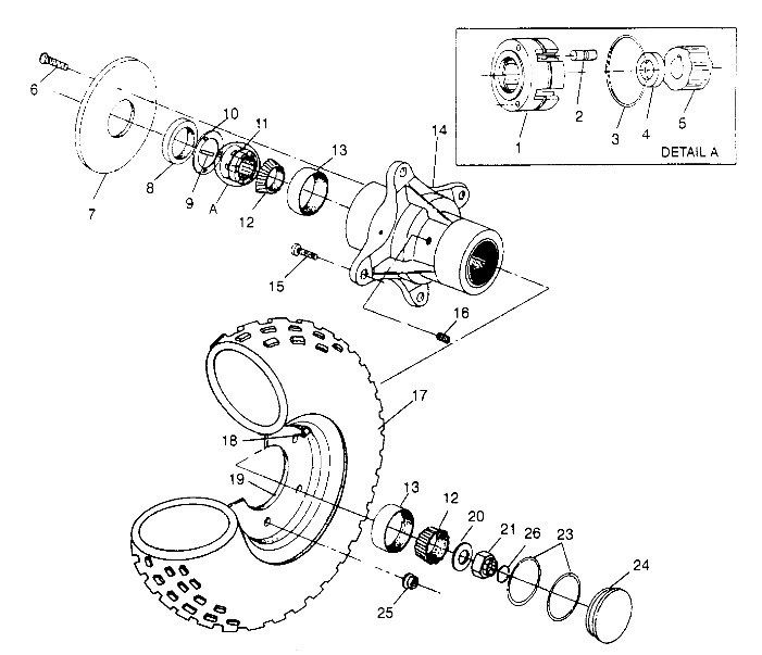 ROUES ROUE AVANT POUR BIG BOSS 6X6 400L 1995