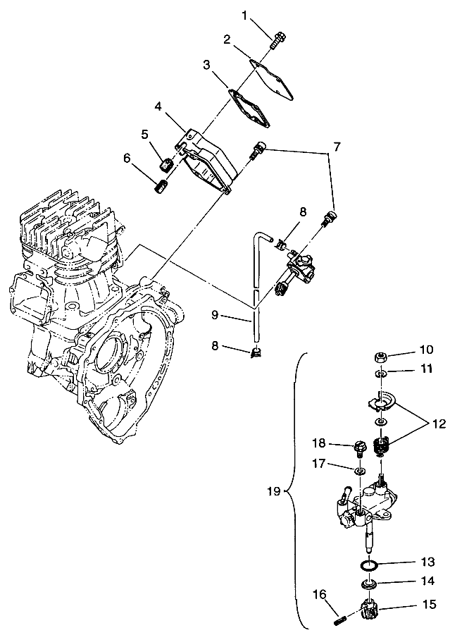CARROSSERIE POMPE A HUILE POUR SPORTSMAN 4X4 1995
