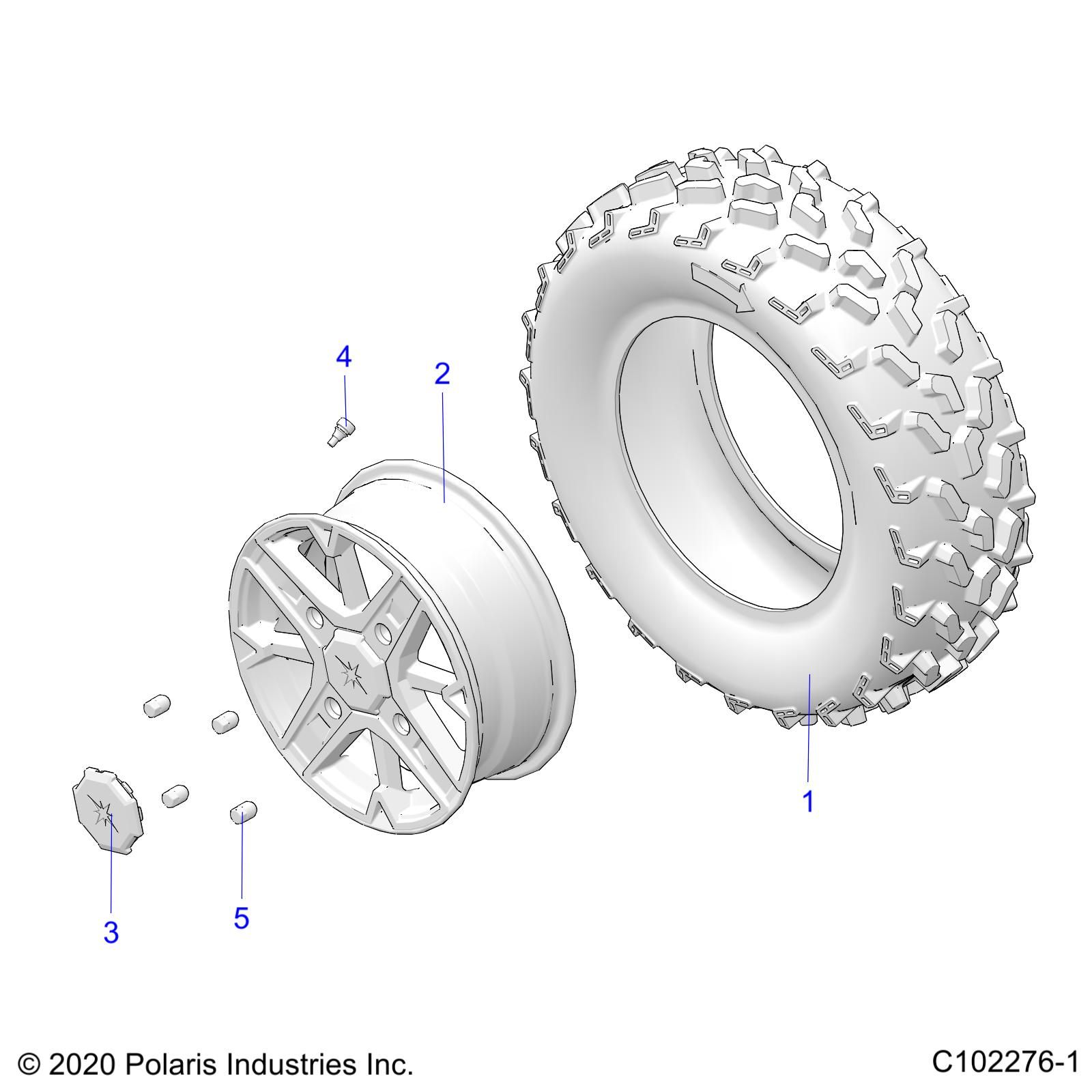 ROUES ROUES AVANT POUR SPORTSMAN TOURING XP 1000 EU 2022