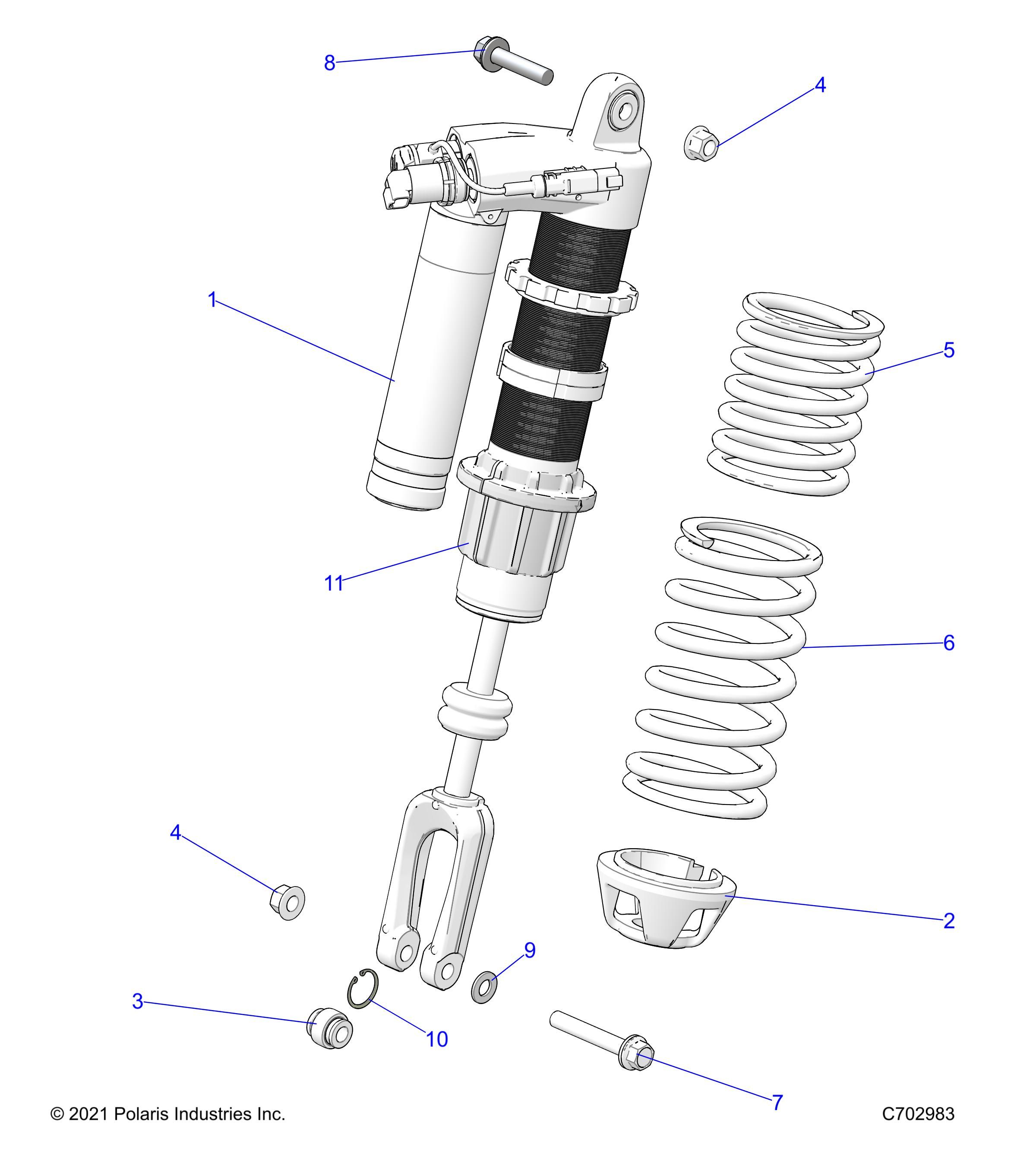 SUSPENSION FRONT SHOCK MOUNTING STANDARDPREMIUM POUR RZR TURBO R 4 PREMIUM RC 2023