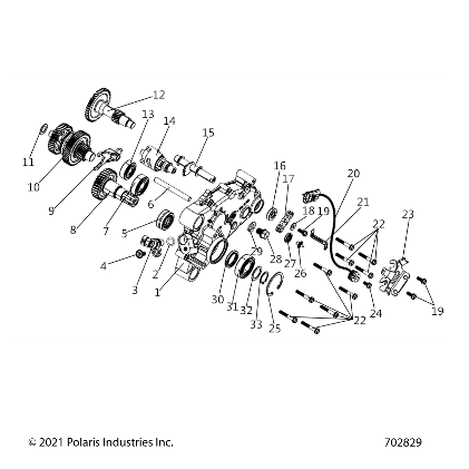 TRANSMISSION BOITE PRINCIPALE POUR RZR 200 TLD EVAP R01 2023