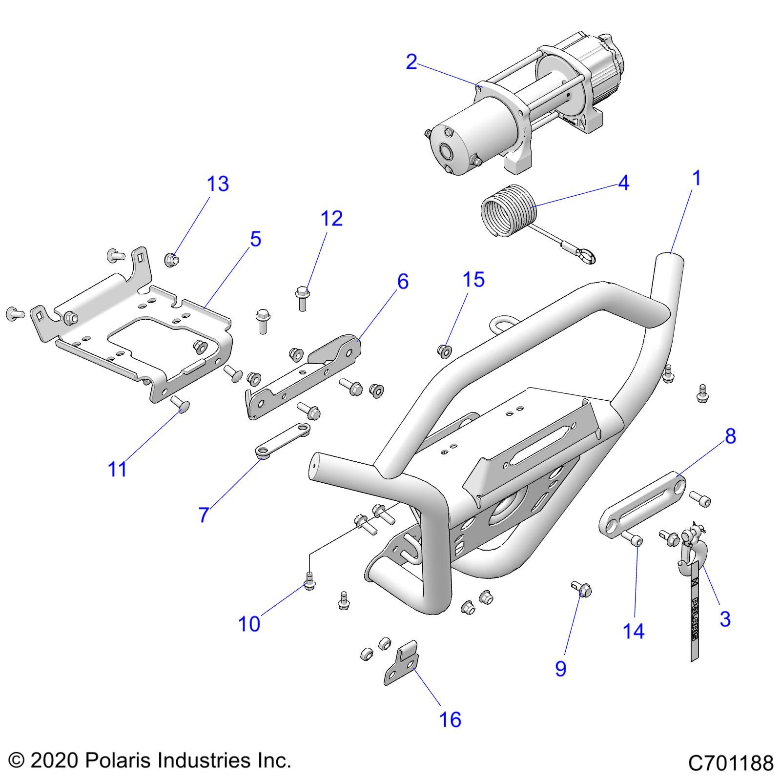 ACCESSOIRES PARE CHOC AVANT WTREUIL POUR RZR XP 1000 HIGH LIFTER 2021