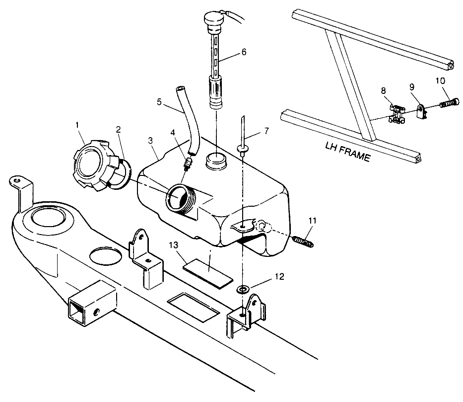 CARROSSERIE RESERVOIR DHUILE POUR SPORT 400L 1996