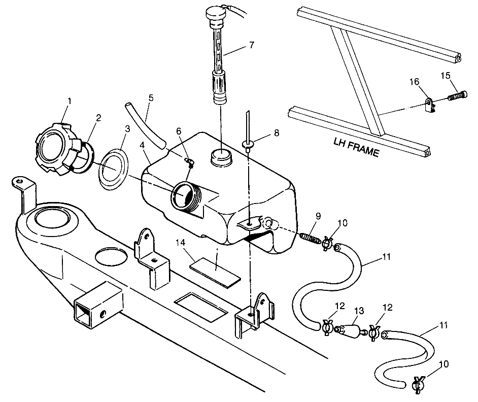 CARROSSERIE RESERVOIR DHUILE POUR XPLORER 300 1996