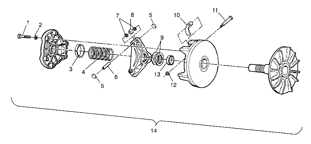 TRANSMISSION EMBRAYAGE POUR XPRESS 300 1996