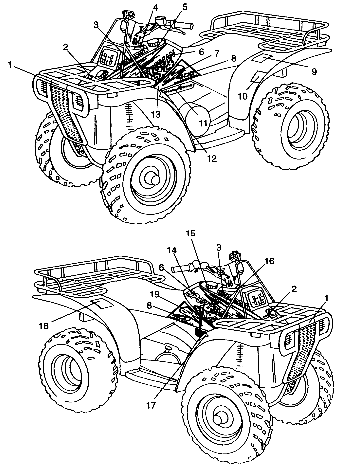 CARROSSERIE AUTOCOLLANTS POUR SPORTSMAN 4X4 1996
