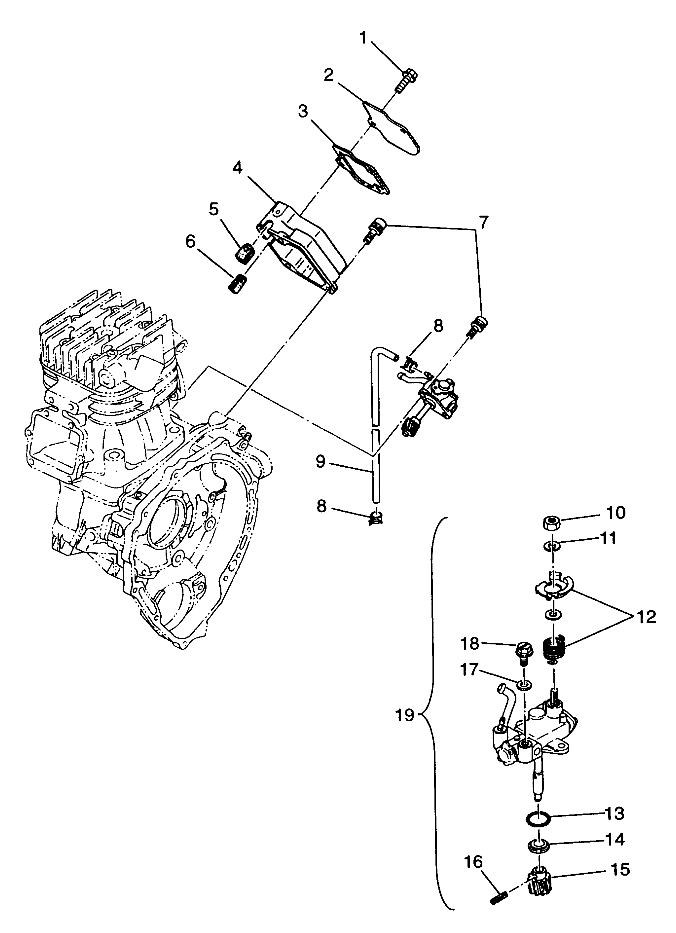 CARROSSERIE POMPE A HUILE POUR SPORTSMAN 4X4 1996