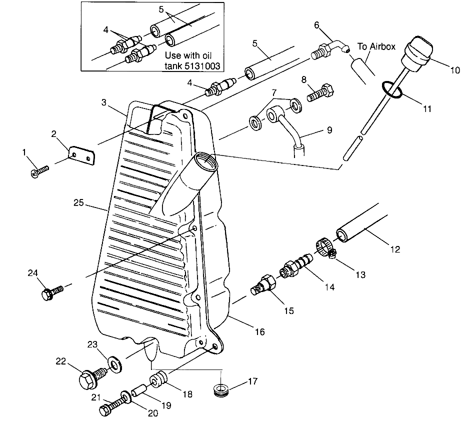 CARROSSERIE RESERVOIR DHUILE POUR MAGNUM 2X4 1996