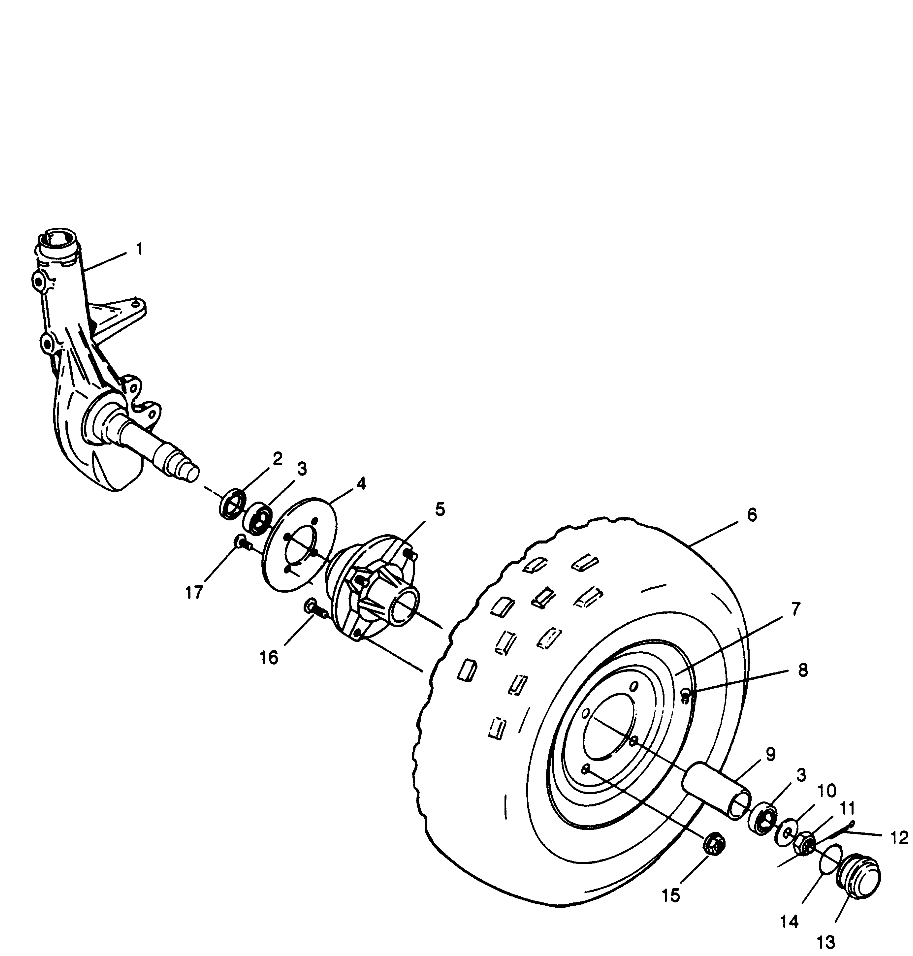 ROUES ROUE AVANT POUR MAGNUM 2X4 1996