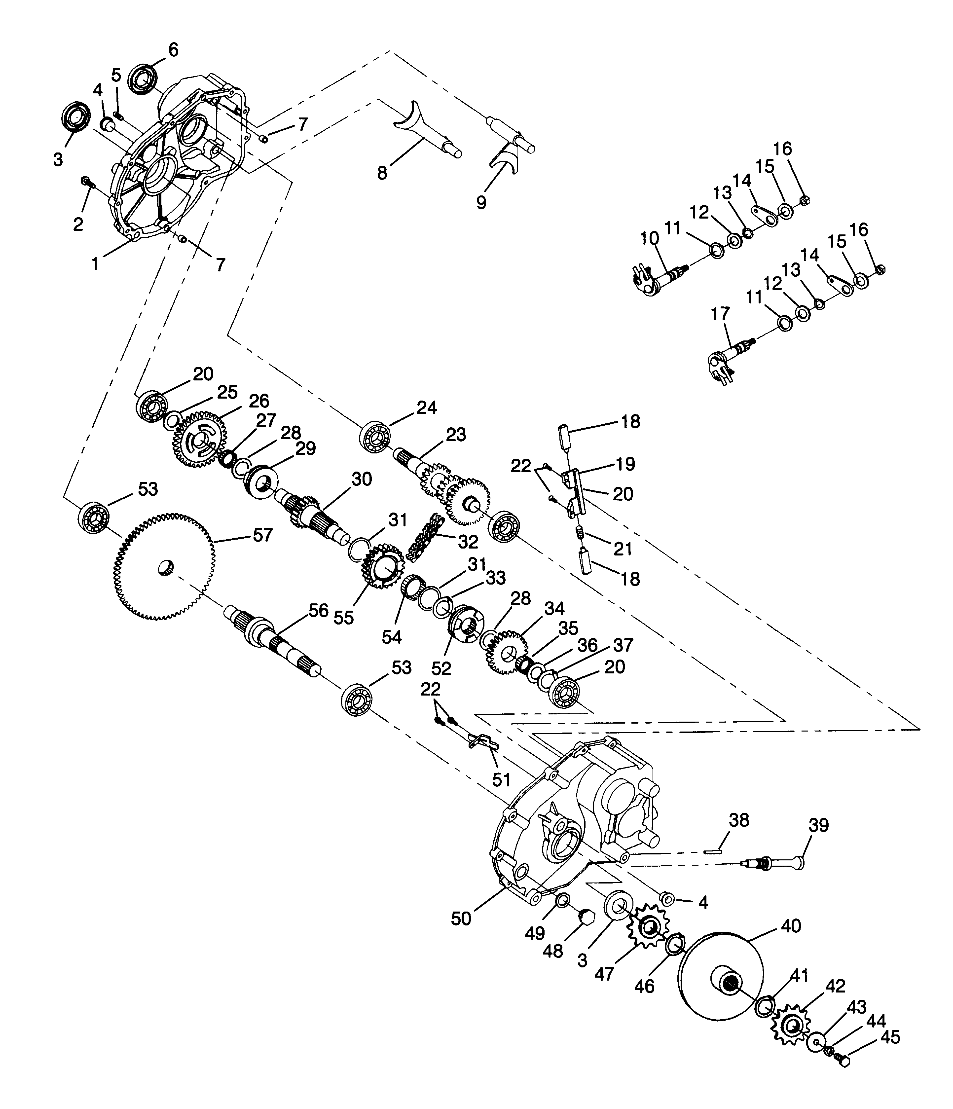 TRANSMISSION BOITE DE VITESSE POUR MAGNUM 6X6 1996