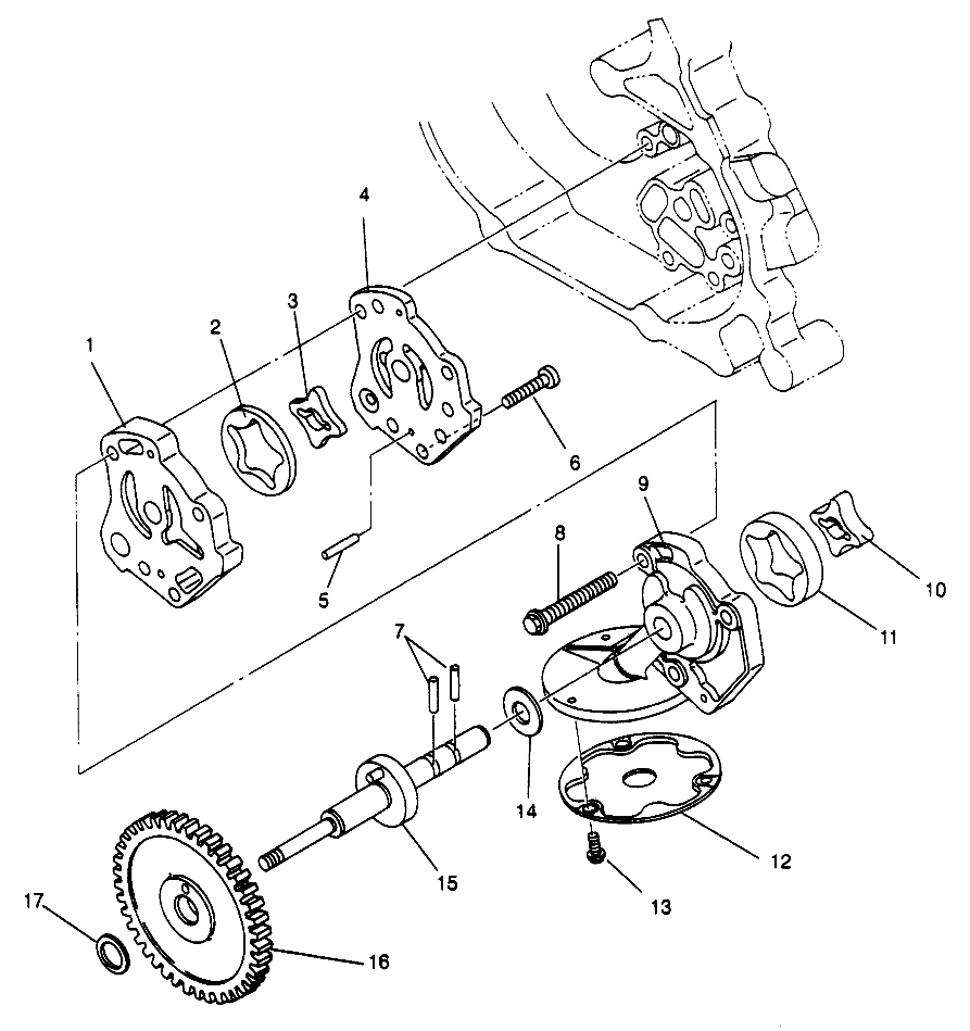CARROSSERIE POMPE A HUILE POUR SPORTSMAN 500 1996