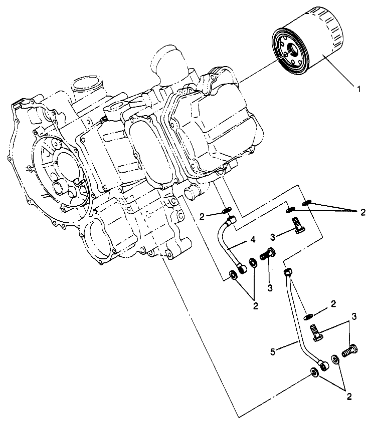 CARROSSERIE FILTRE A HUILE POUR SPORTSMAN 500 1996