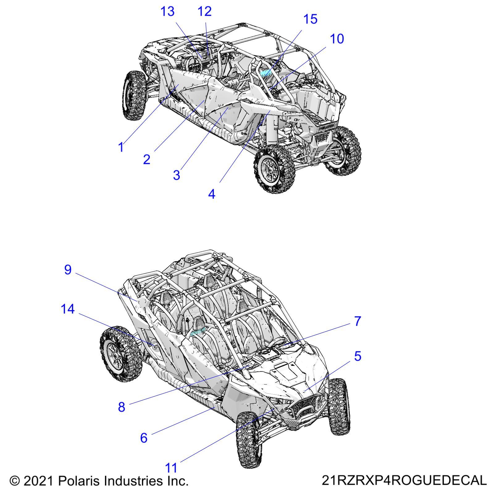 CARROSSERIE AUTOCOLLANTS POUR RZR PRO XP 4 PREMIUM 2021