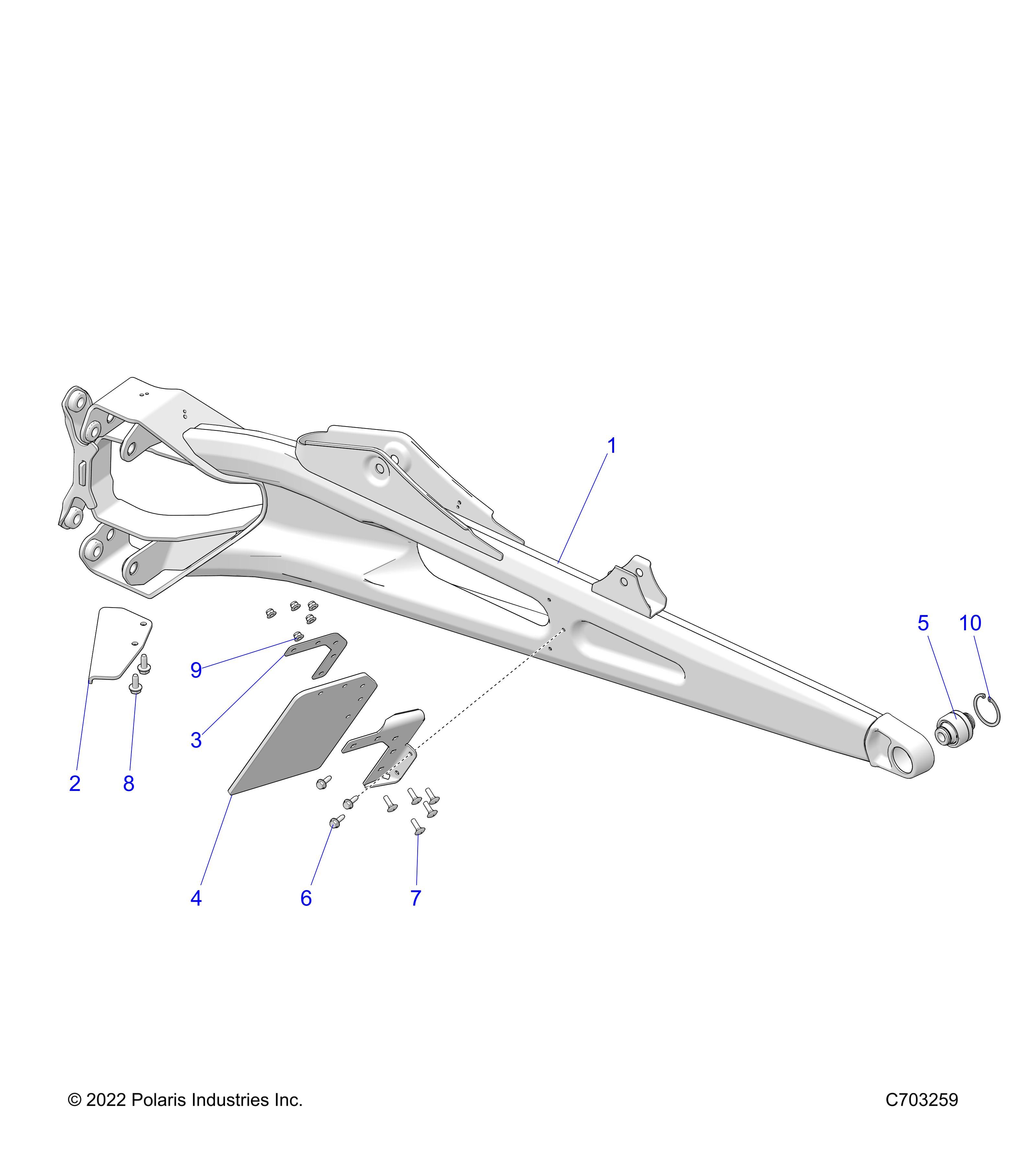 SUSPENSION REAR TRAILING ARMS POUR RZR PRO R 4 SPORT R01 2023