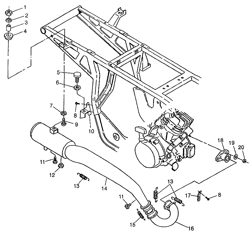 MOTEUR SYSTEME DECHAPPEMENT POUR XPRESS 300 1997