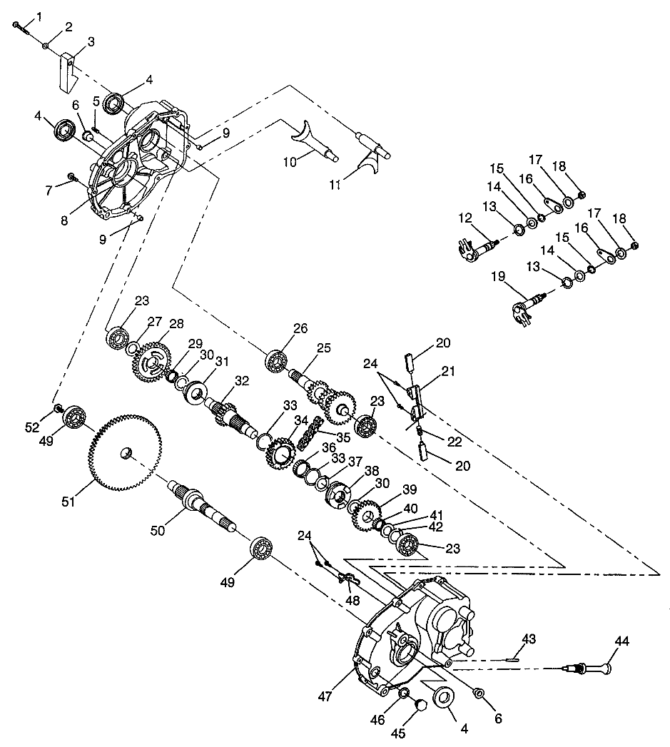 TRANSMISSION BOITE DE VITESSE POUR XPRESS 300 1997