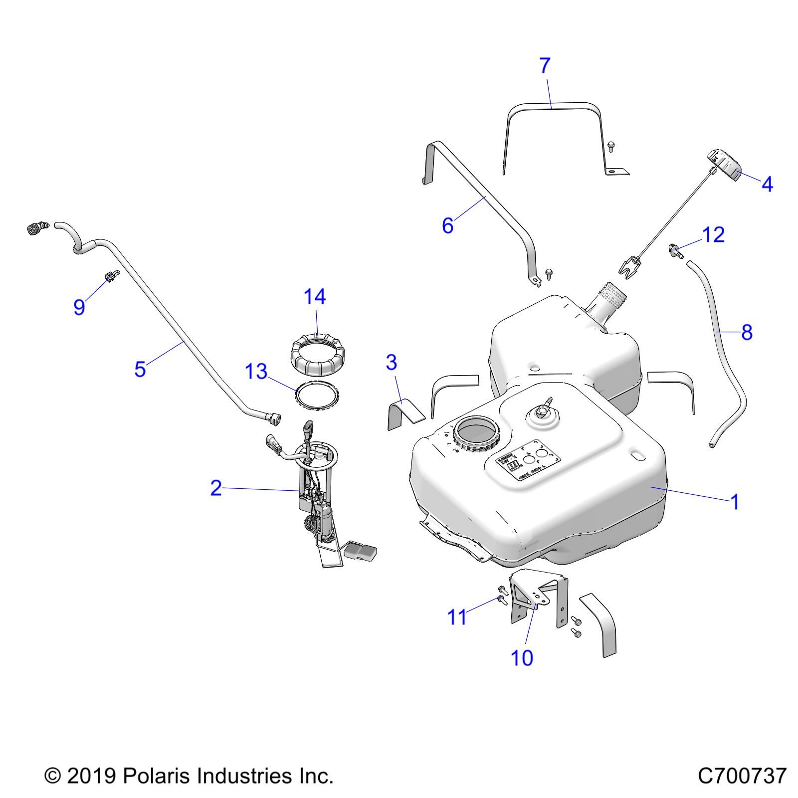 MOTEUR CIRCUIT DE CARBURANT RESERVOIR DE CARBURANT POUR RANGER CREW XP 1000 NSTR R01 2023