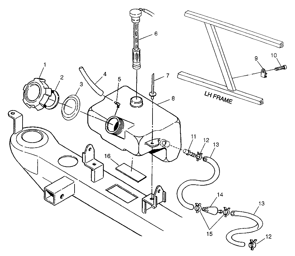 CARROSSERIE RESERVOIR DHUILE POUR XPLORER 300 1997
