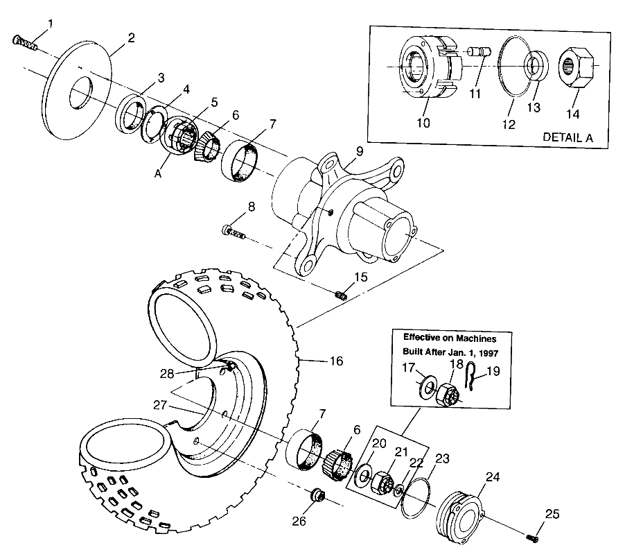 ROUES ROUE AVANT POUR XPLORER 300 1997