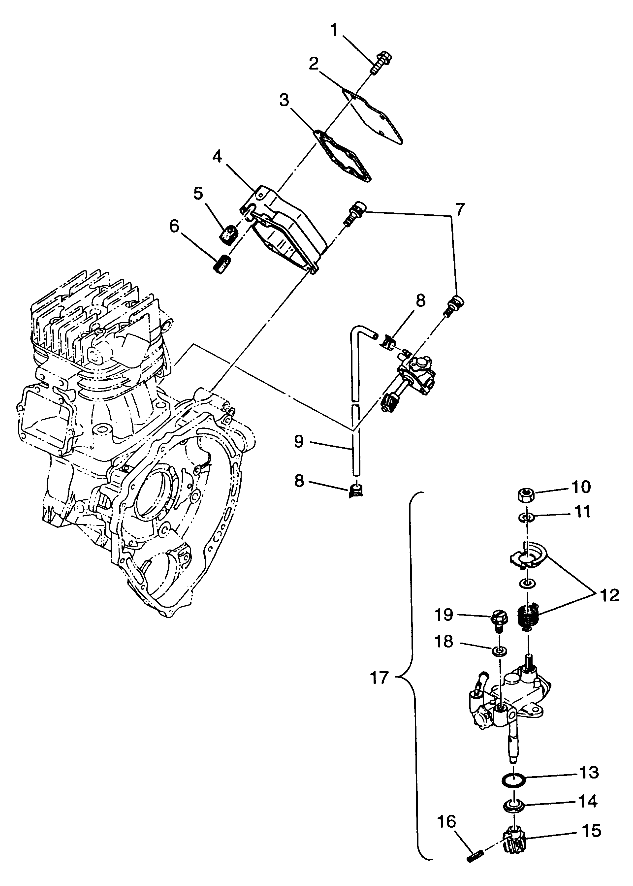 CARROSSERIE POMPE A HUILE POUR SCRAMBER 400L 1997