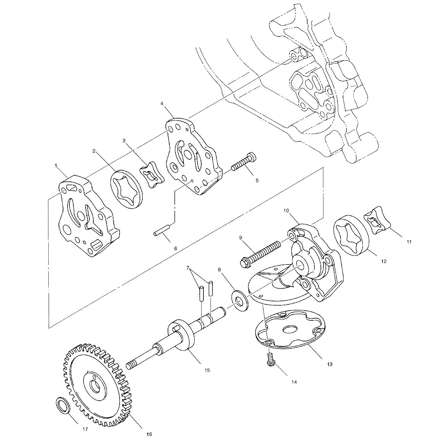 CARROSSERIE POMPE A HUILE POUR SPORTSMAN 500 1997