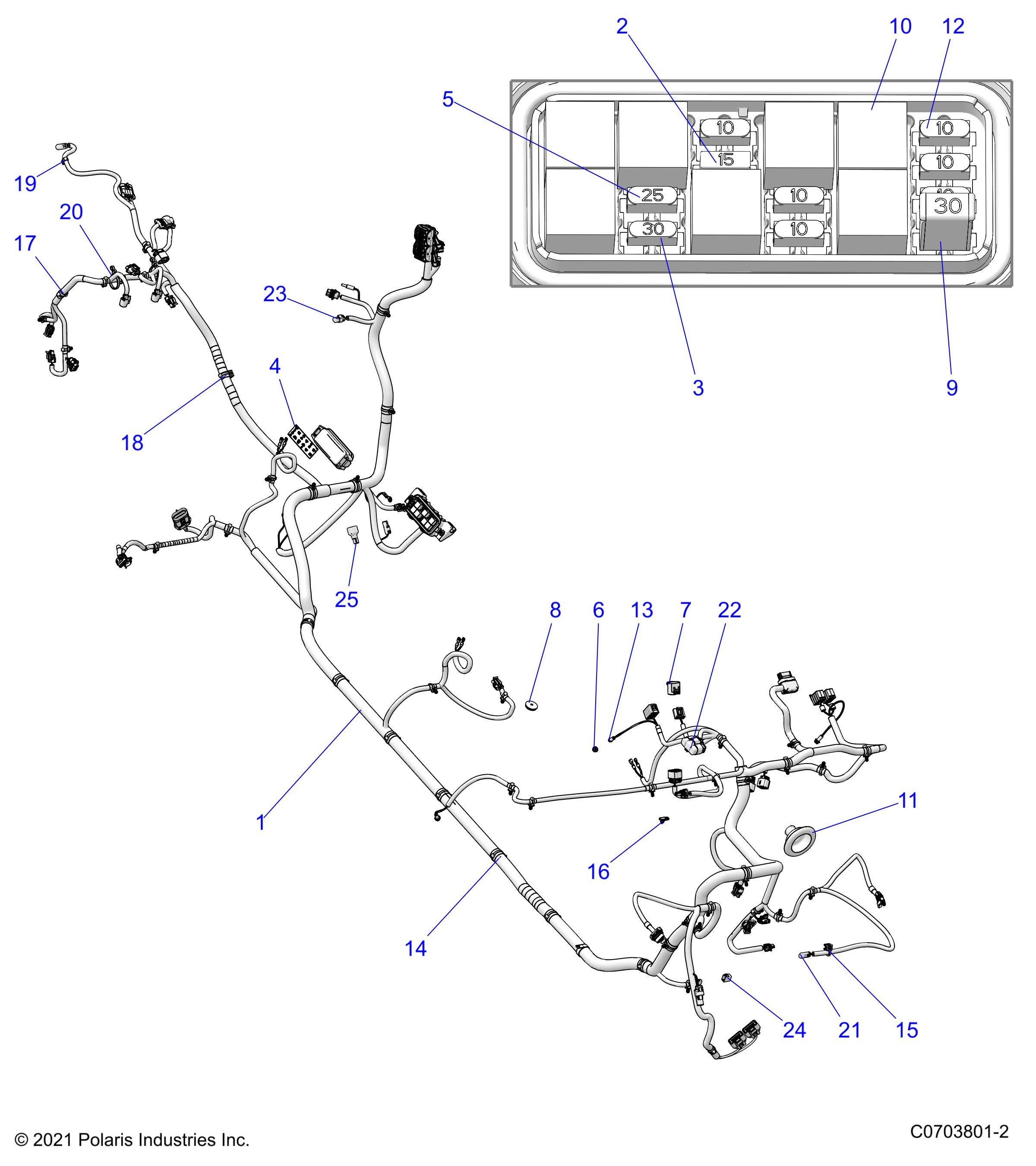 ELECTRICAL WIRE HARNESSES CHASSIS POUR GENERAL XP4 1000 DELUXE RC EDITION 2022