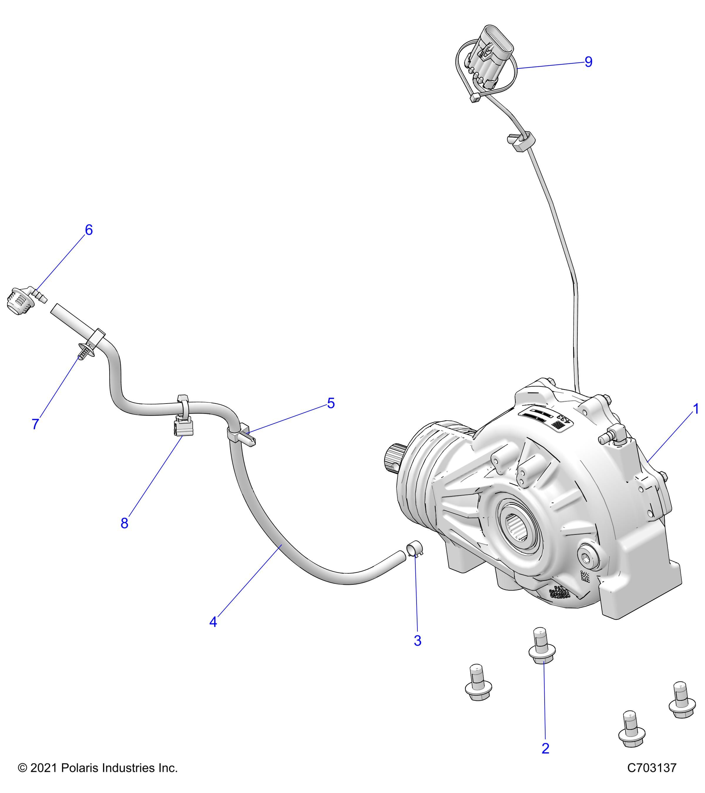 TRANSMISSION MONTAGE BOITE AVANT POUR RZR TRAIL S 1000 EPS 3PC 2023