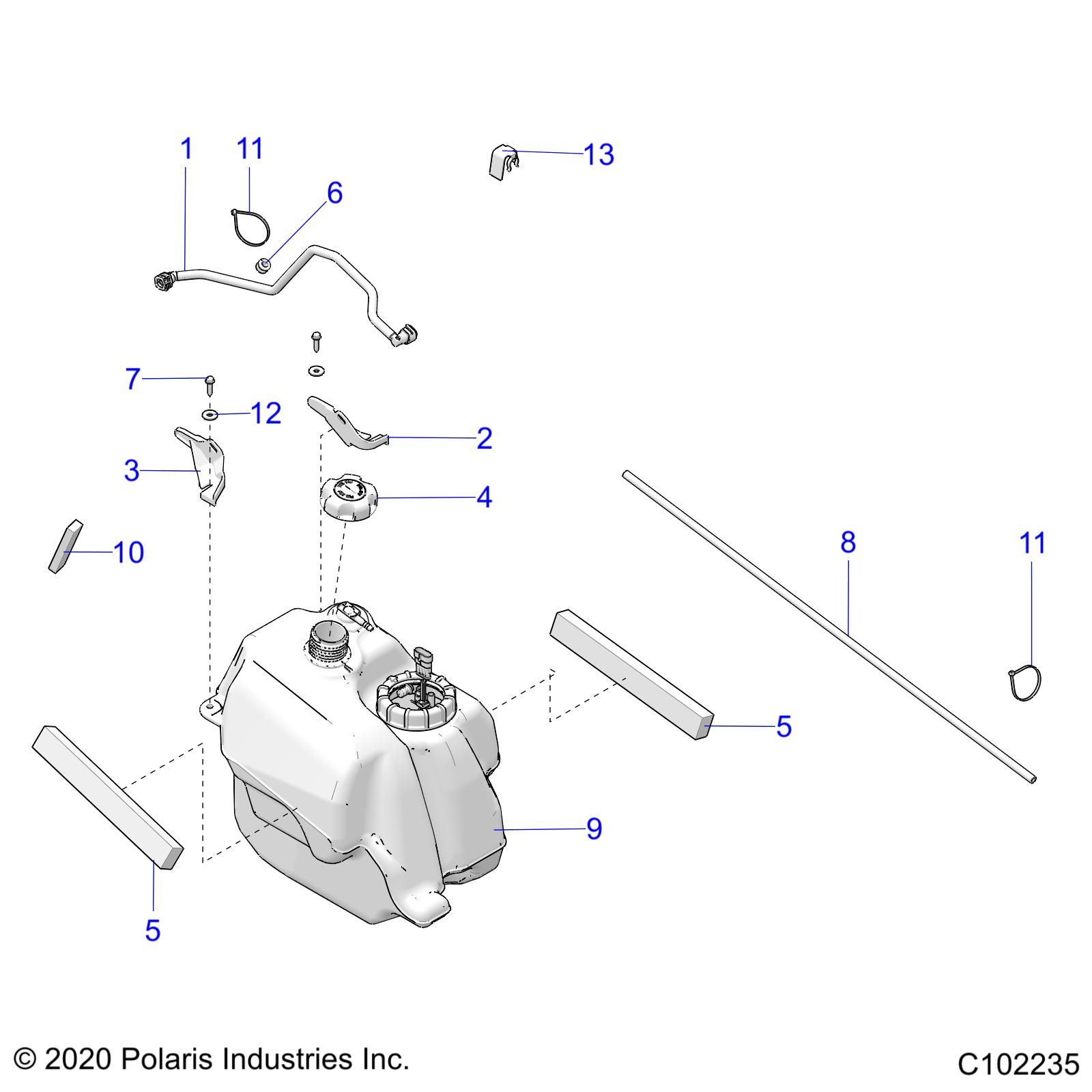 MOTEUR CIRCUIT ET RESERVOIR DE CARBURANT POUR SPORTSMAN TOURING 570 2022