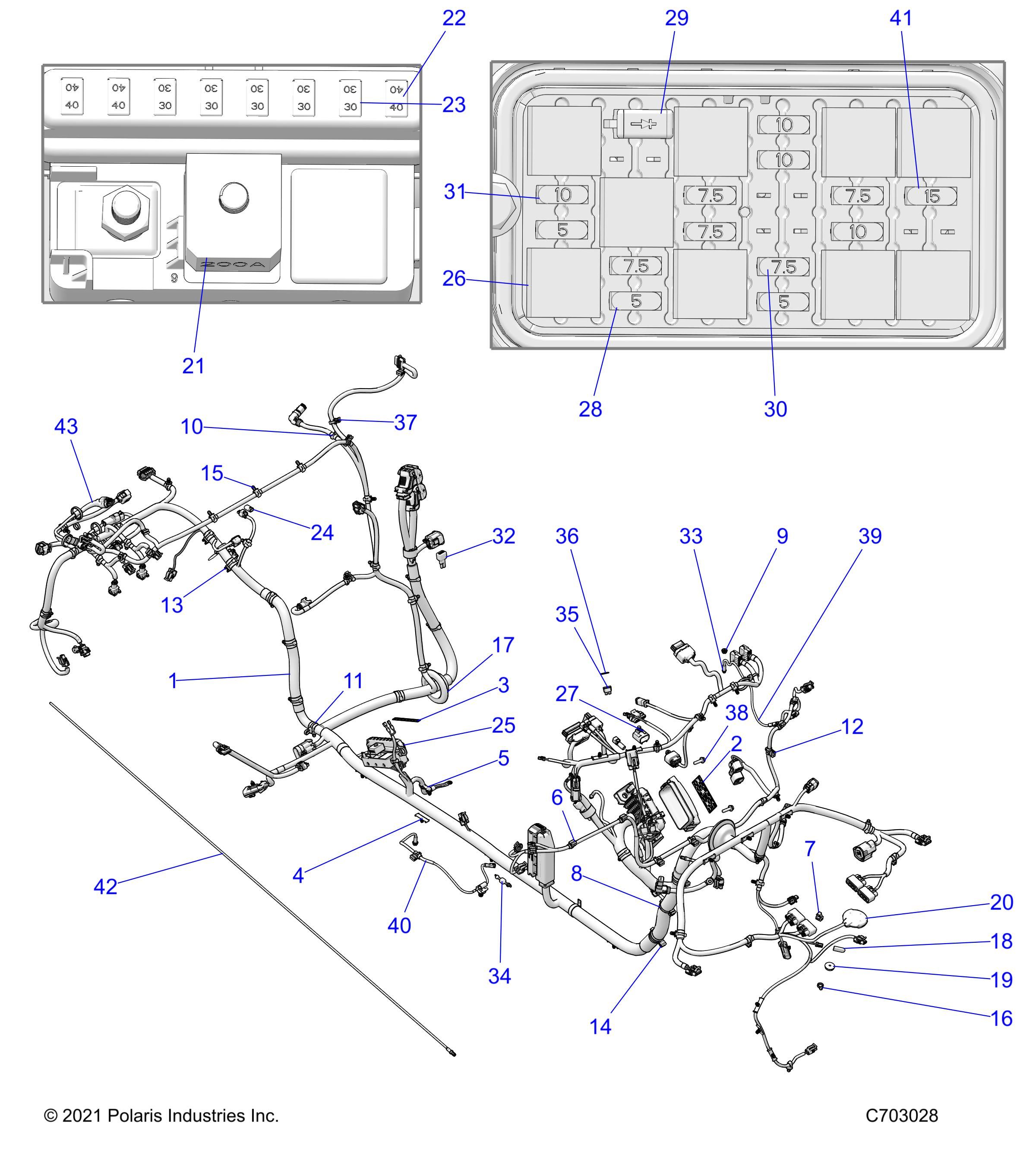 ELECTRICAL WIRE HARNESS CHASSIS ULTIMATE LE POUR RZR PRO XP ULTIMATE ROCKFORD FOSGATE LE 2022