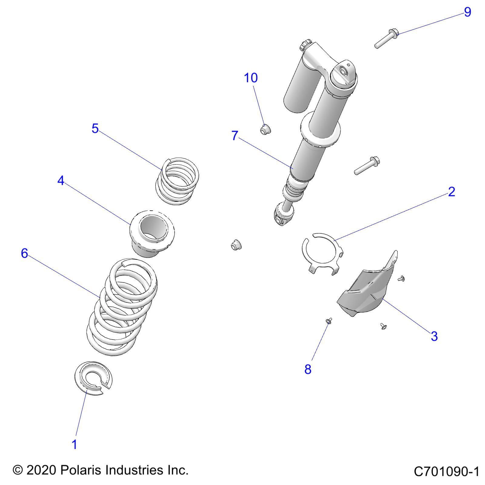 SUSPENSION MONTAGE AMORTISSEUR ARRIERE POUR RZR XP 1000 TRACTOR/EU/ZUG 2021