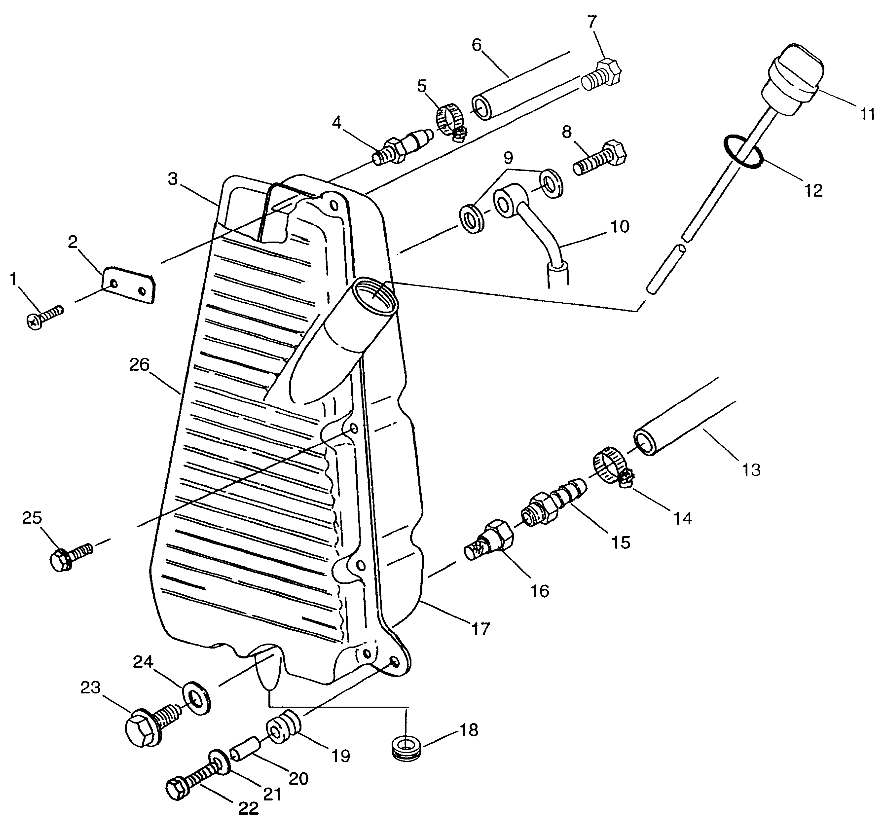 CARROSSERIE RESERVOIR DHUILE POUR MAGNUM 2X4 1997