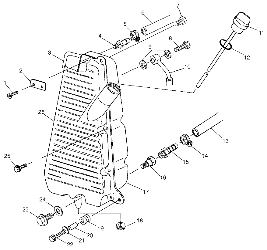 CARROSSERIE RESERVOIR DHUILE POUR MAGNUM 4X4 1997