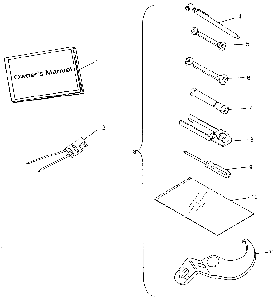 REFERENCES TROUSSE A OUTILS POUR MAGNUM 4X4 1997