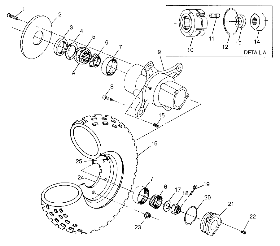 ROUES ROUE AVANT POUR XPLORER 500 1997