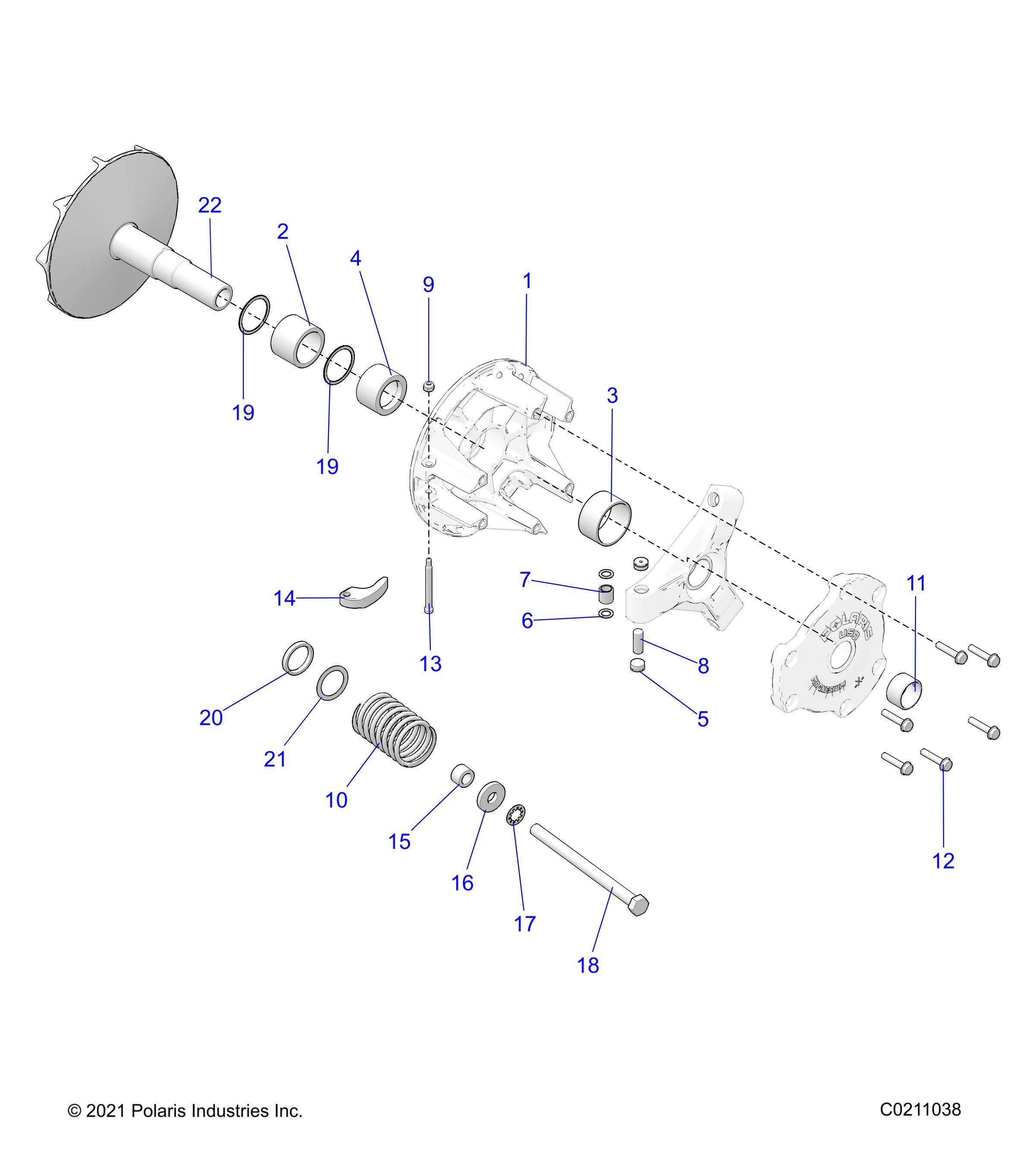 TRANSMISSION EMBRAYAGE PRIMAIRE POUR SPORTSMAN 850 HIGH LIFTER R01 2023