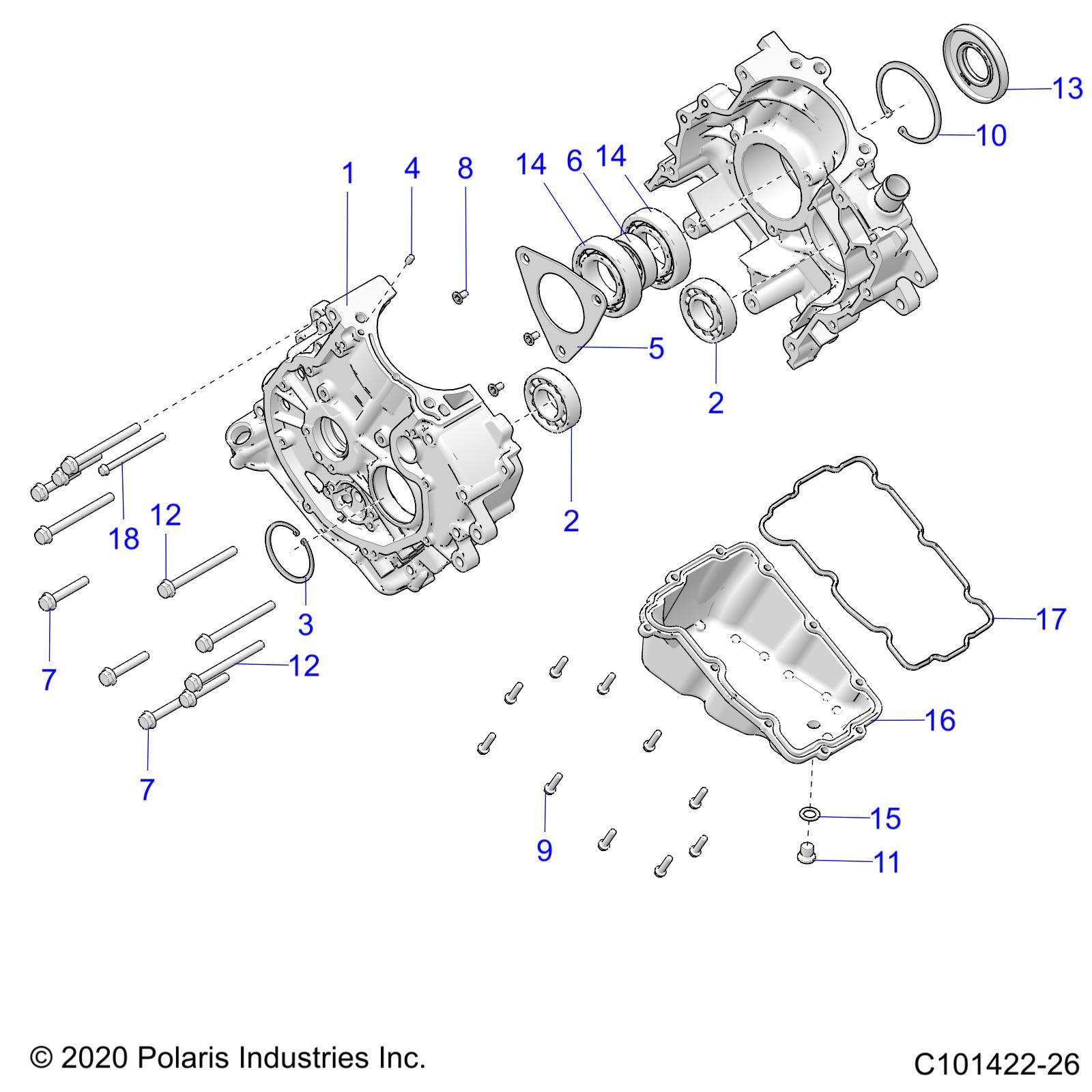 MOTEUR POUR SPORTSMAN 450 HO 50S R01 2023