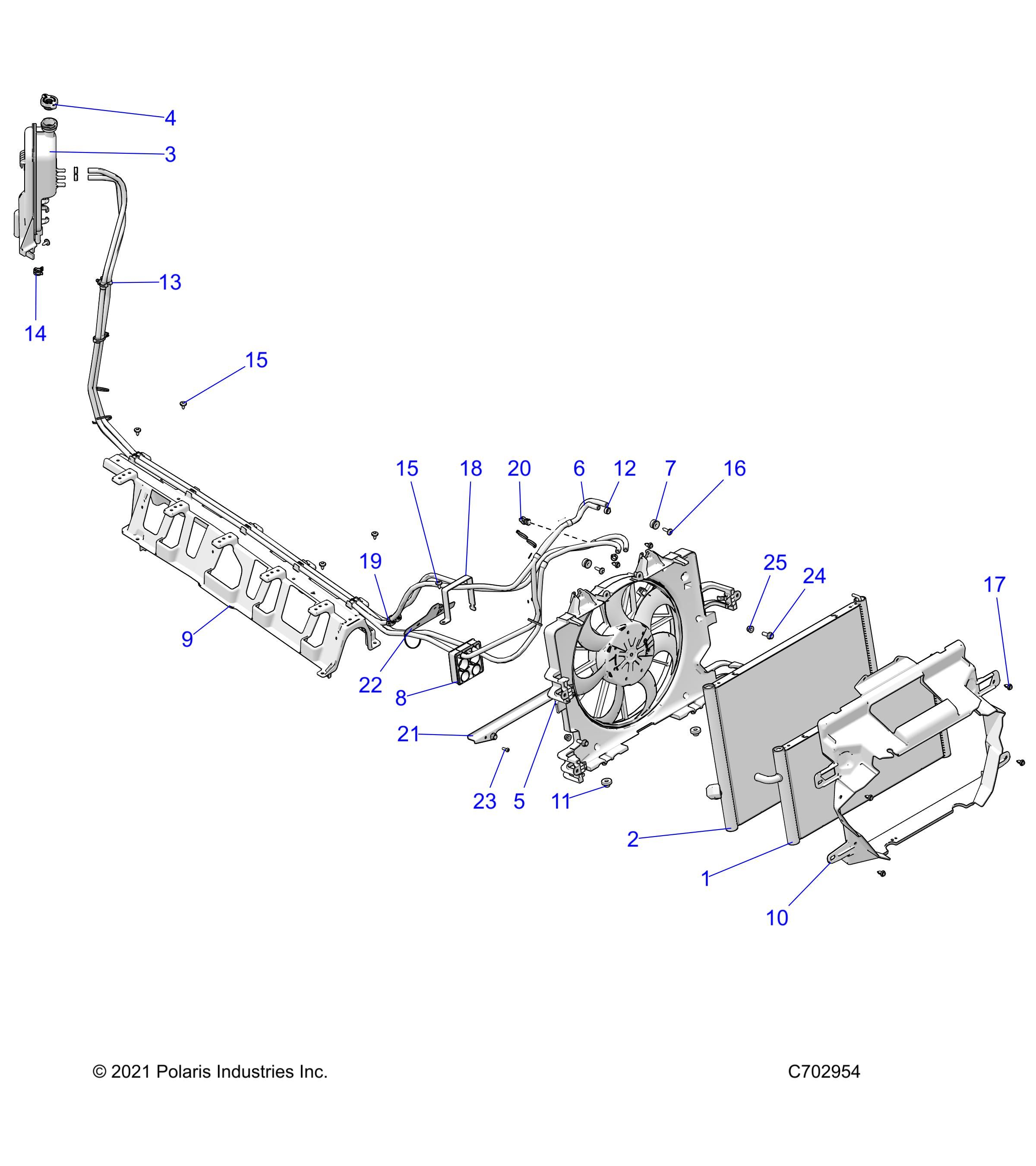 MOTEUR MONTAGE RADIATEUR POUR RZR TURBO R ULTIMATE 2022