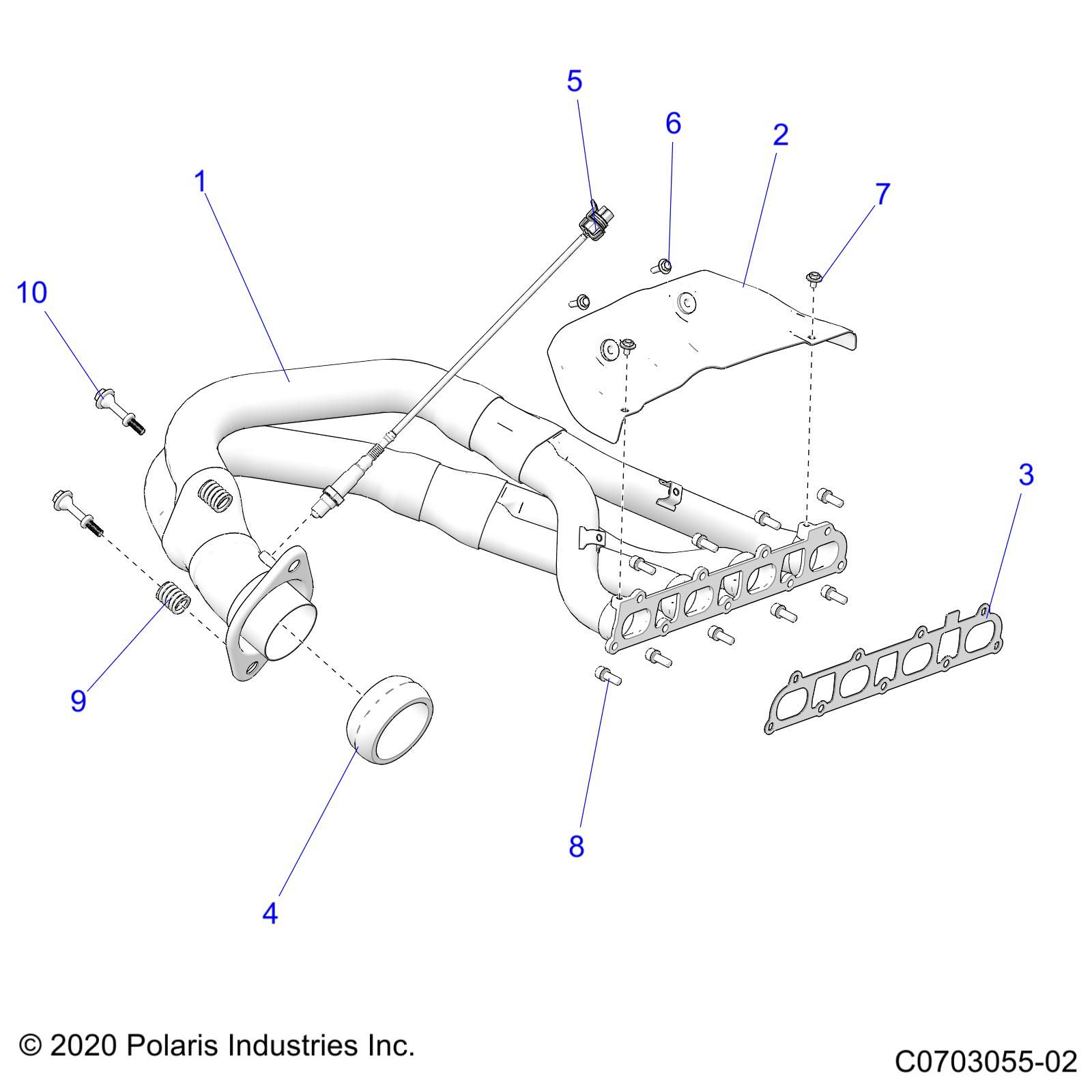 ENGINE EXHAUST SYSTEM HEADPIPE AND RELATED POUR RZR PRO R4 LV R01 2023