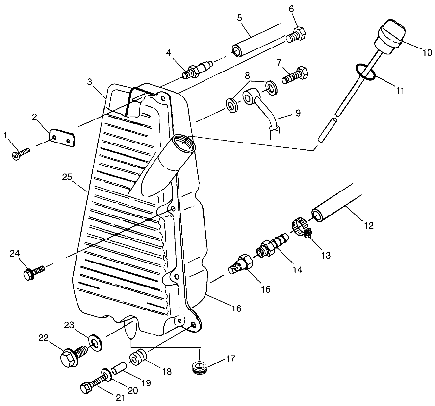 CARROSSERIE RESERVOIR DHUILE POUR SCRAMBLER 500 1997