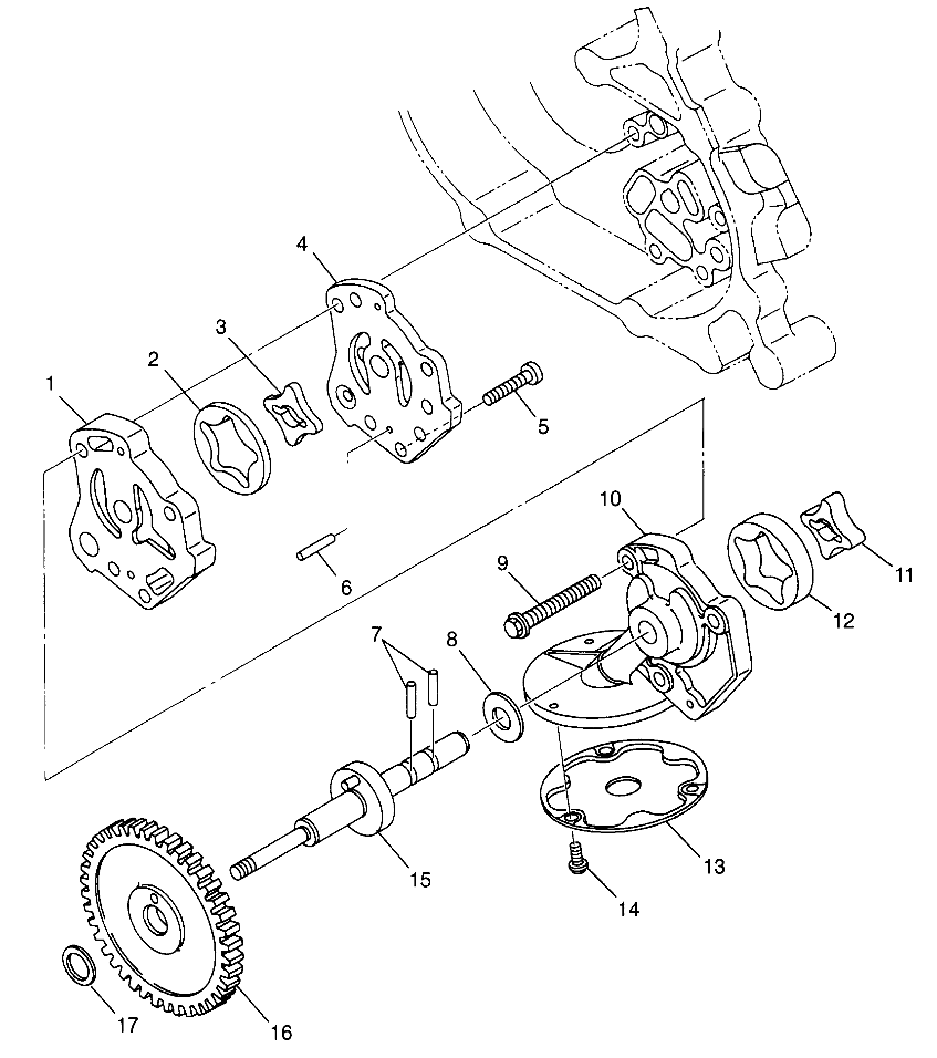CARROSSERIE POMPE A HUILE POUR SCRAMBLER 500 1997