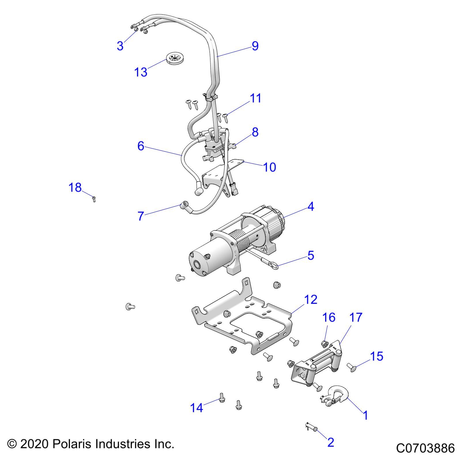 ACCESSOIRES TREUIL POUR GENERAL 4 1000 DELUXE 2021